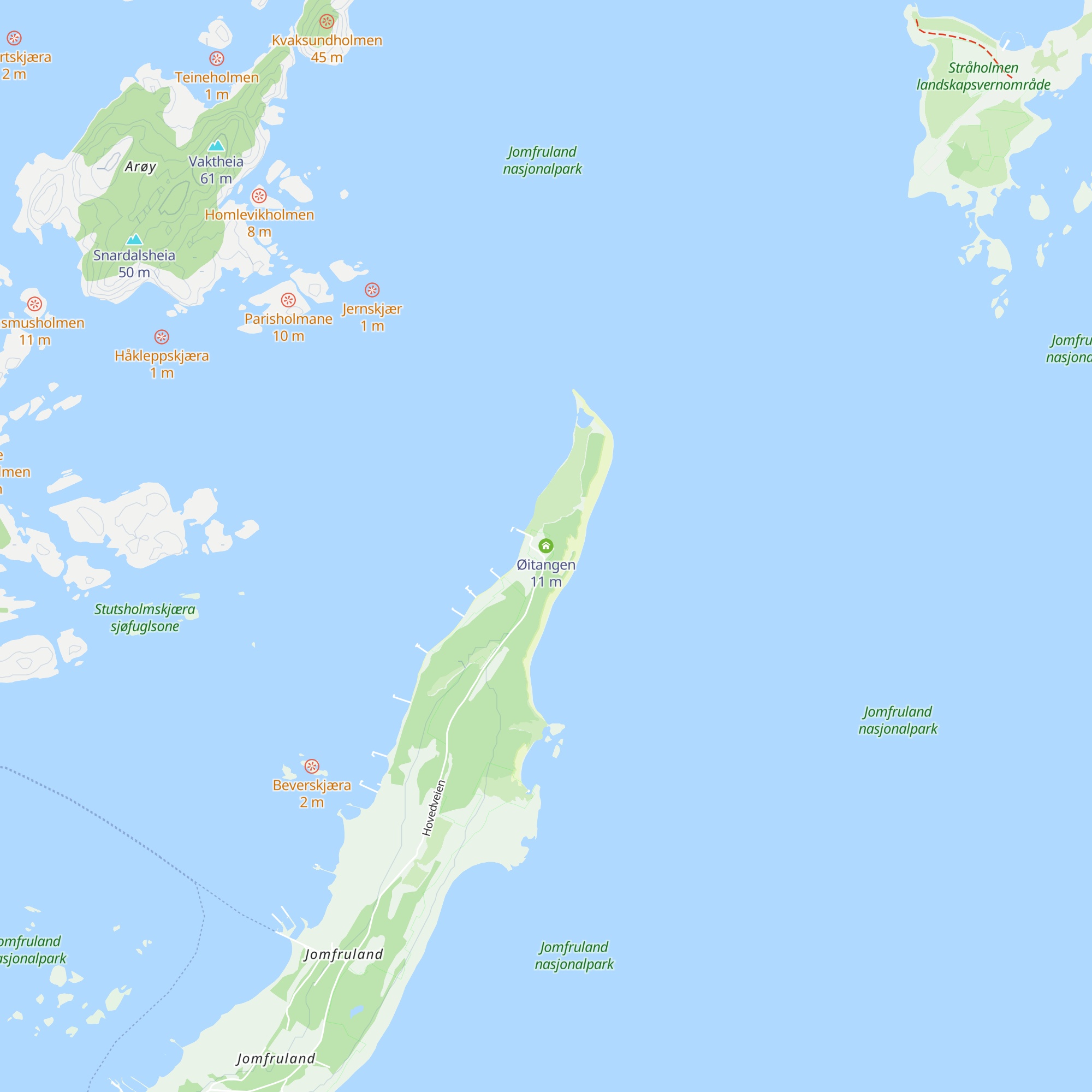 Øitangen map
