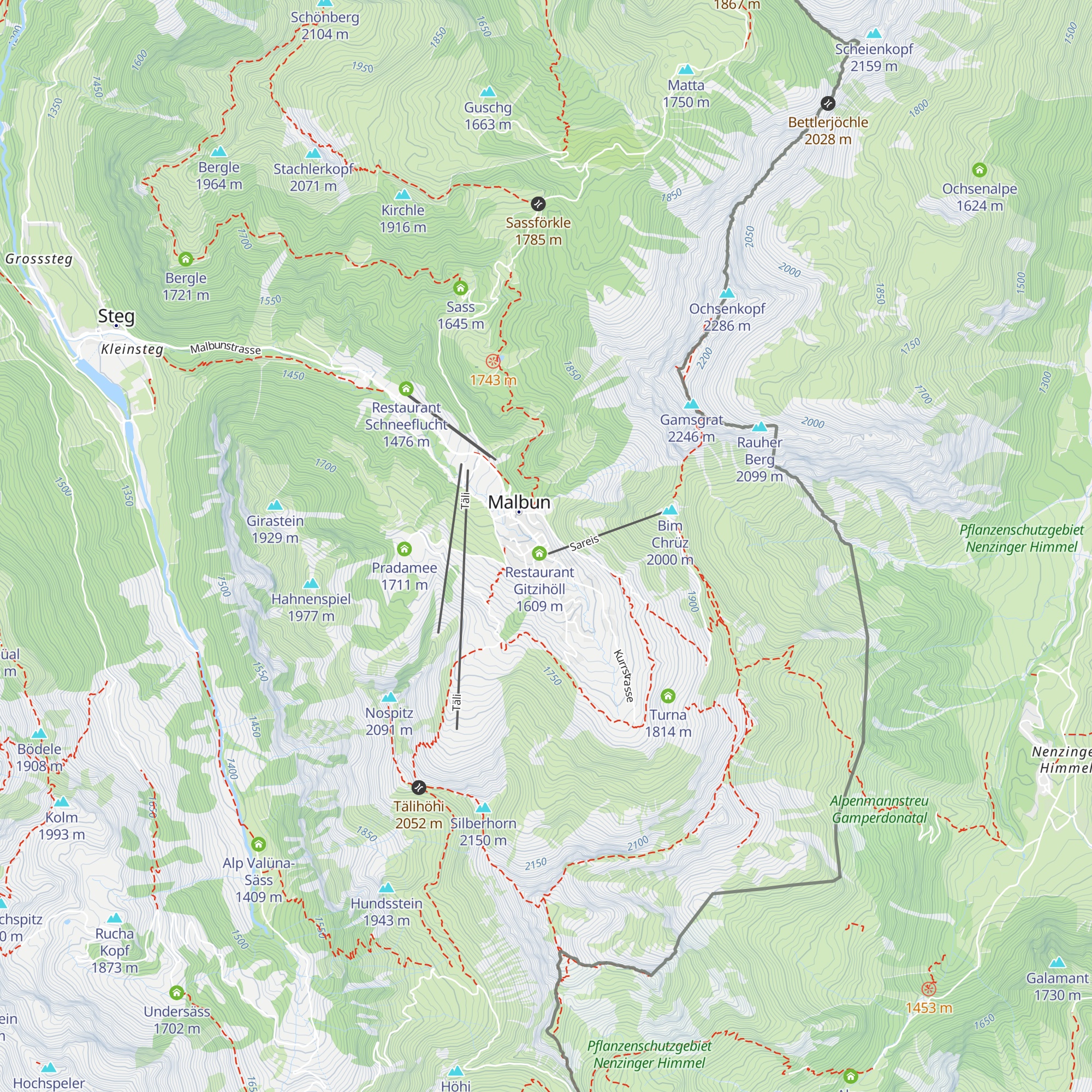Malbuner Stuba map