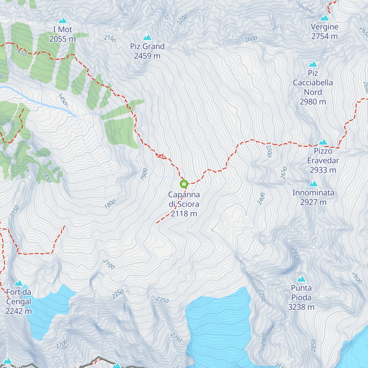 Capanna di Sciora map
