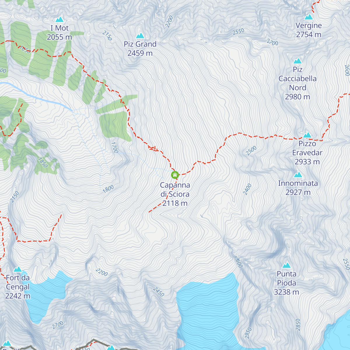 Capanna di Sciora map