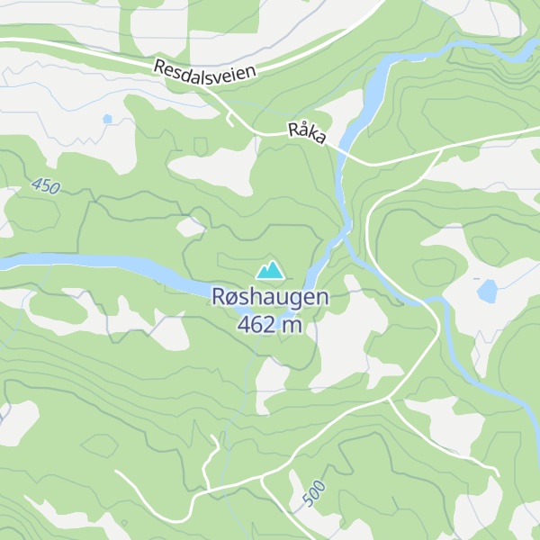 Map of Røshaugen