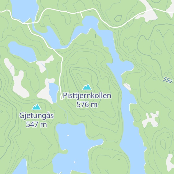Map of Pisttjernkollen