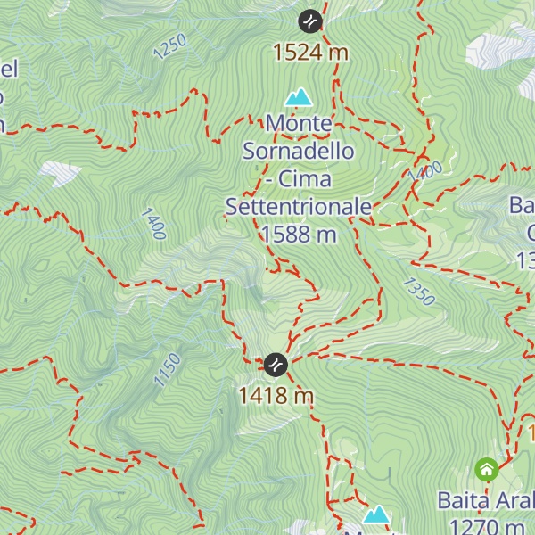 Map of Monte Sornadello - Cima Meridionale