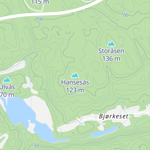 Map of Hansesås