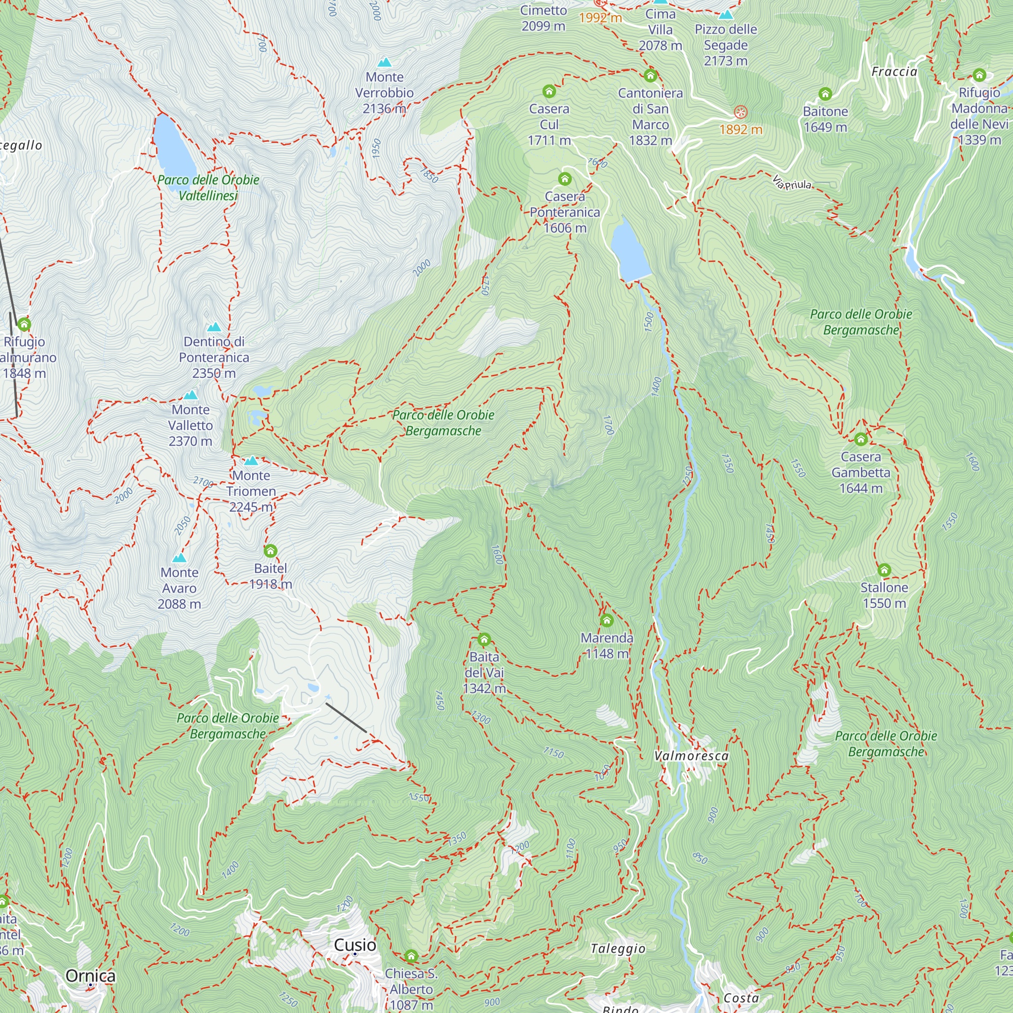 Baita Serada map