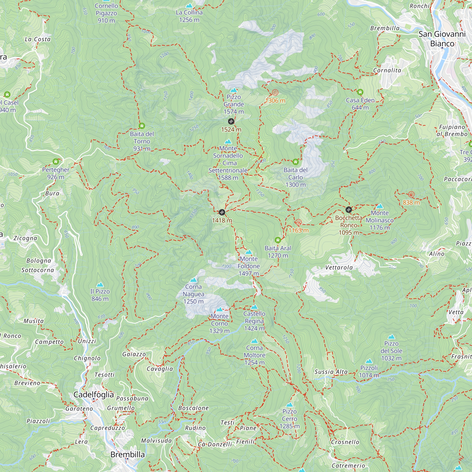 Casera Foldone map