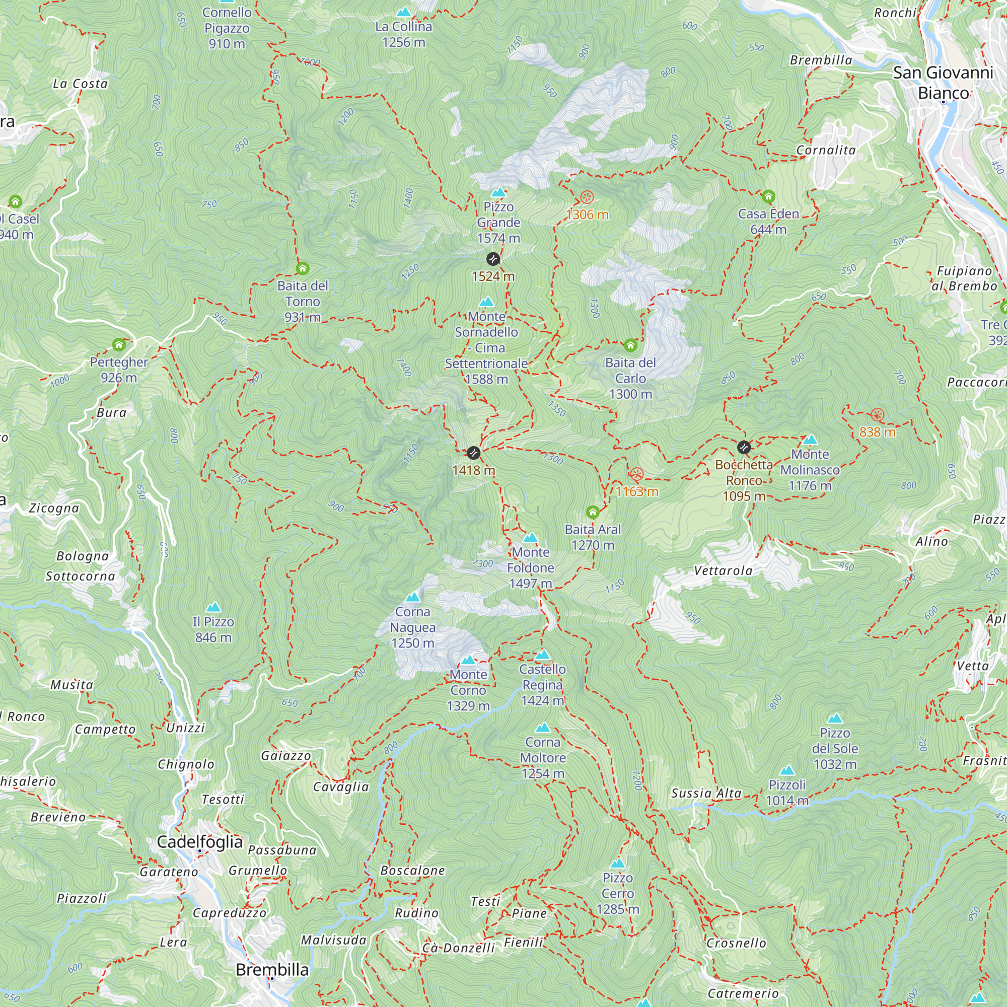 Casera Foldone map