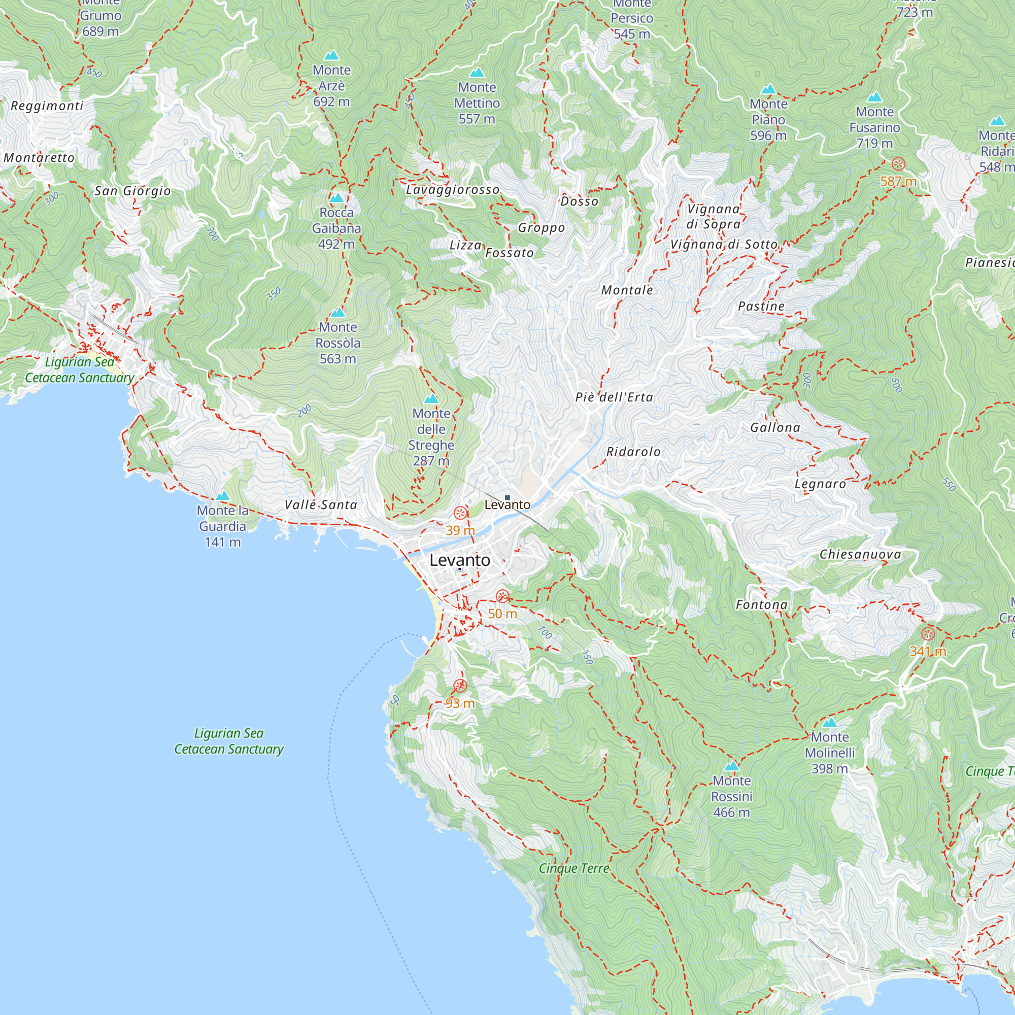 Cinque Terre Point map
