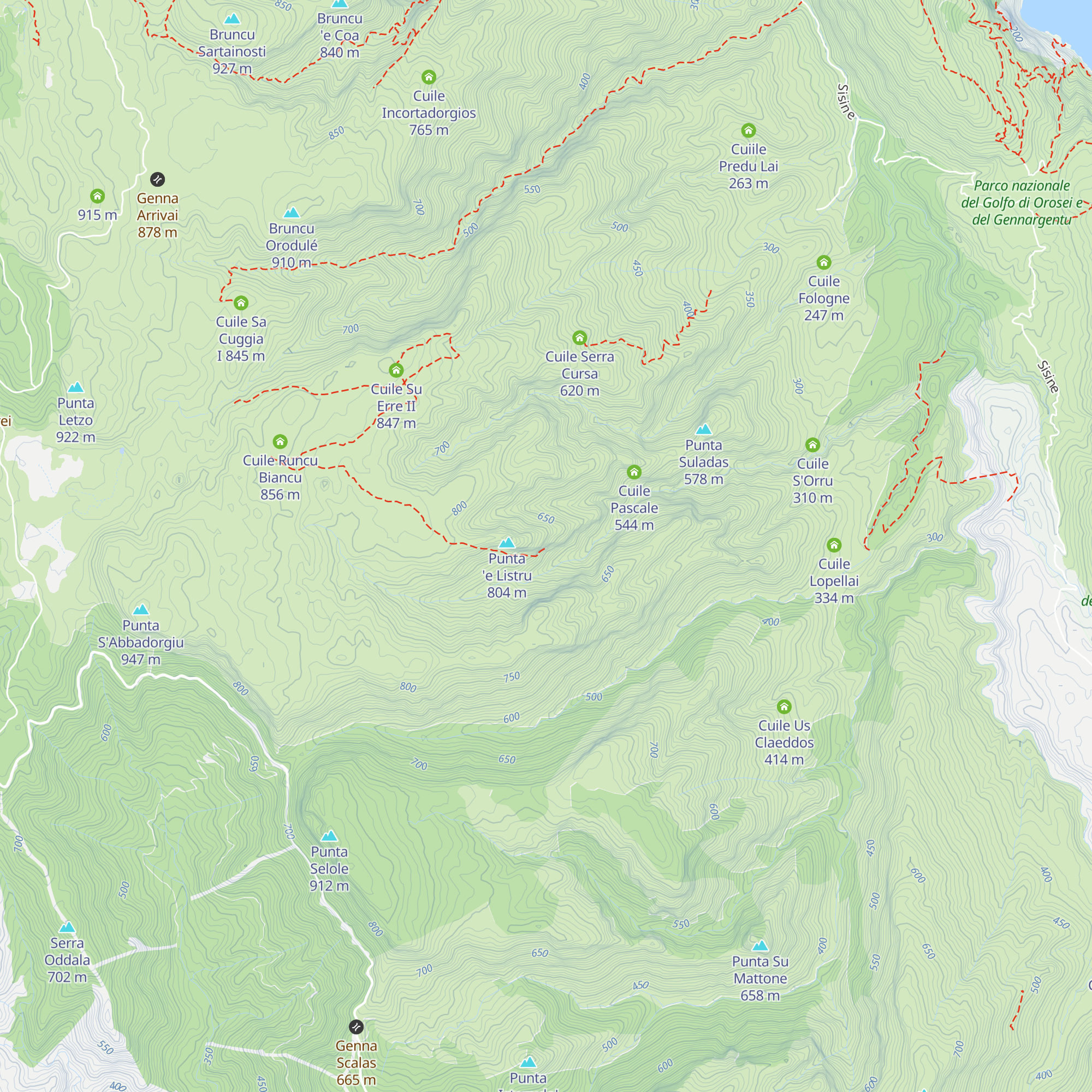 Cuile Su Stiddu map