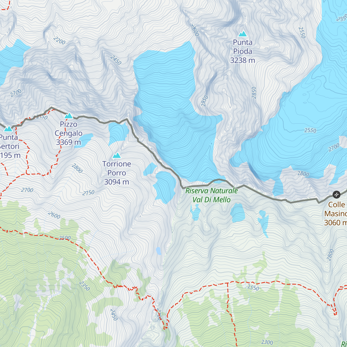 Bivacco Titta Ronconi map