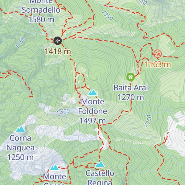 Map of Monte Foldone