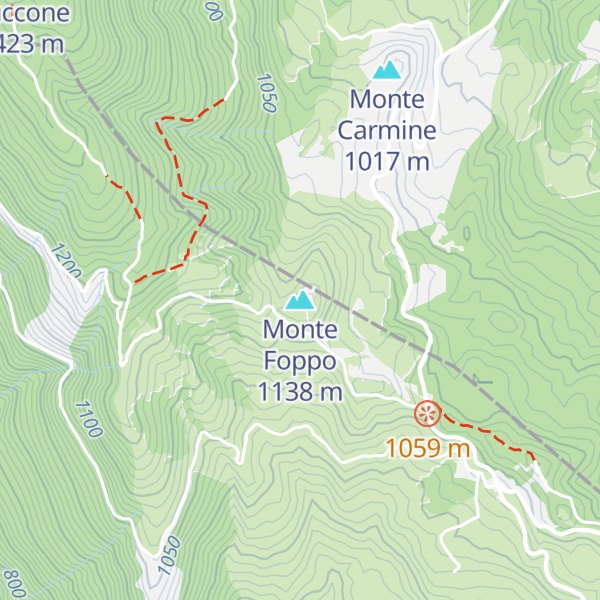 Map of Monte Foppo