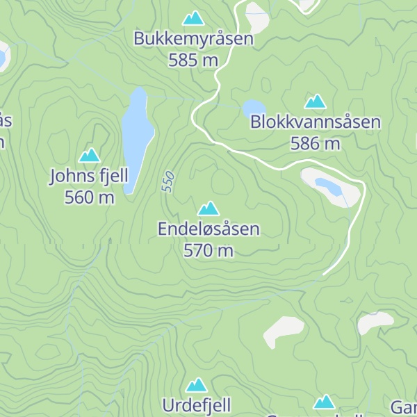Map of Endeløsåsen