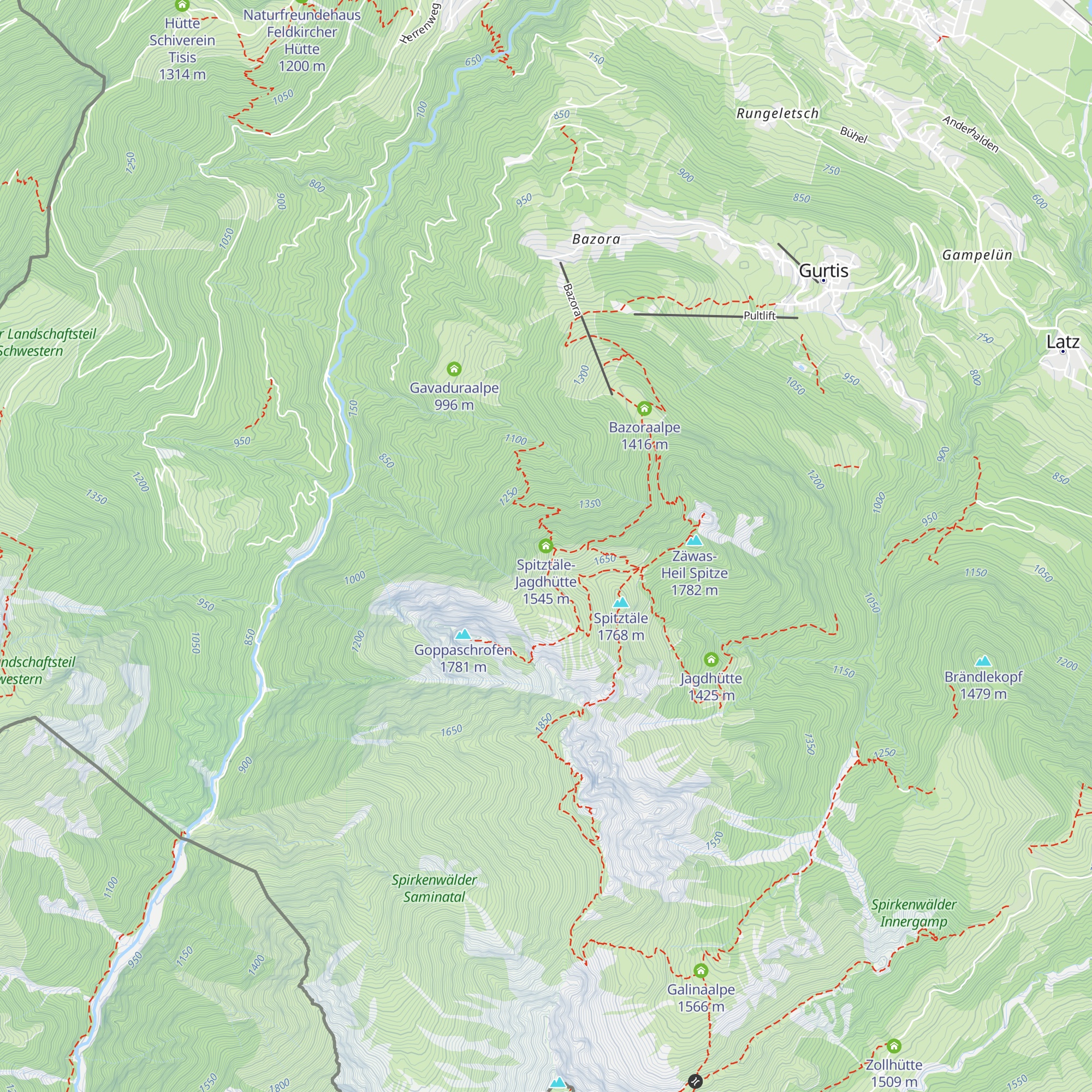 Spitztäle-Jagdhütte map