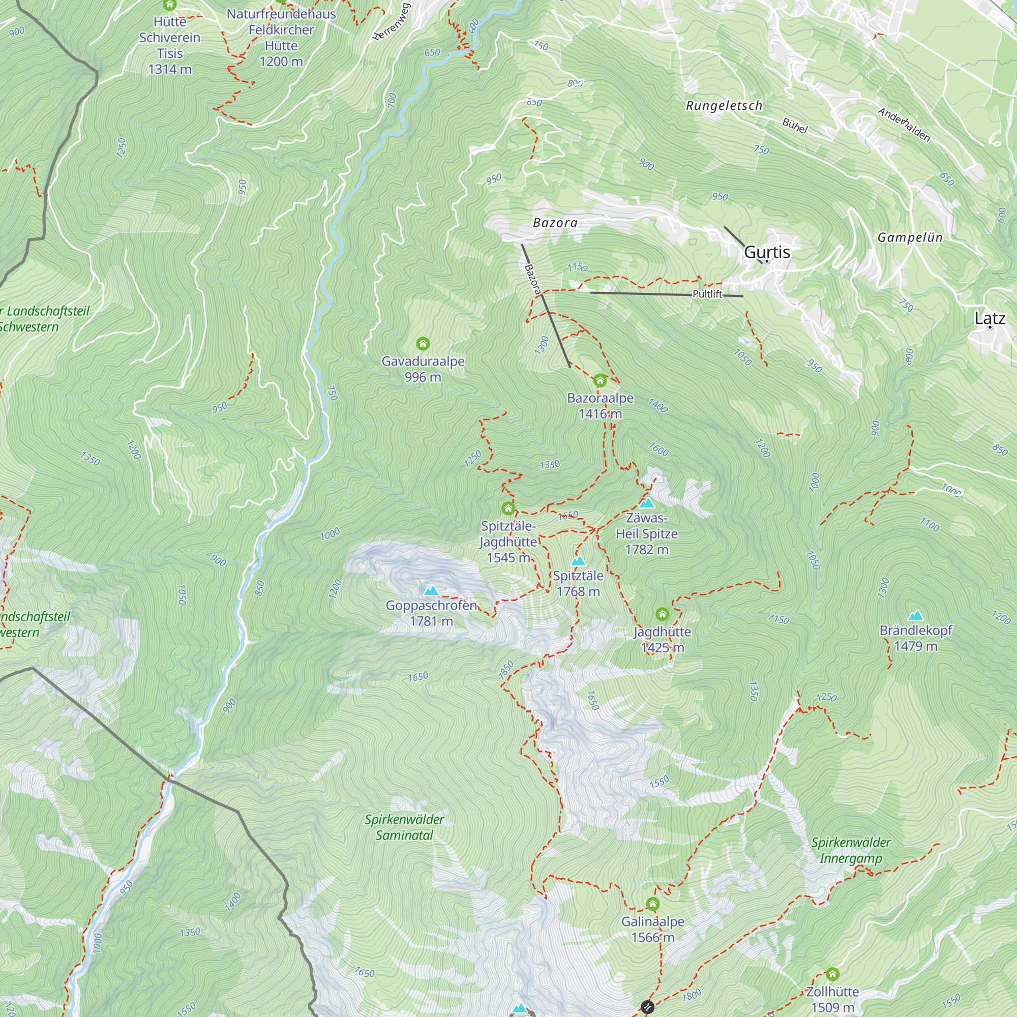Spitztäle-Jagdhütte map