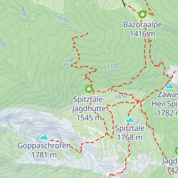 Map of Spitztäle-Jagdhütte