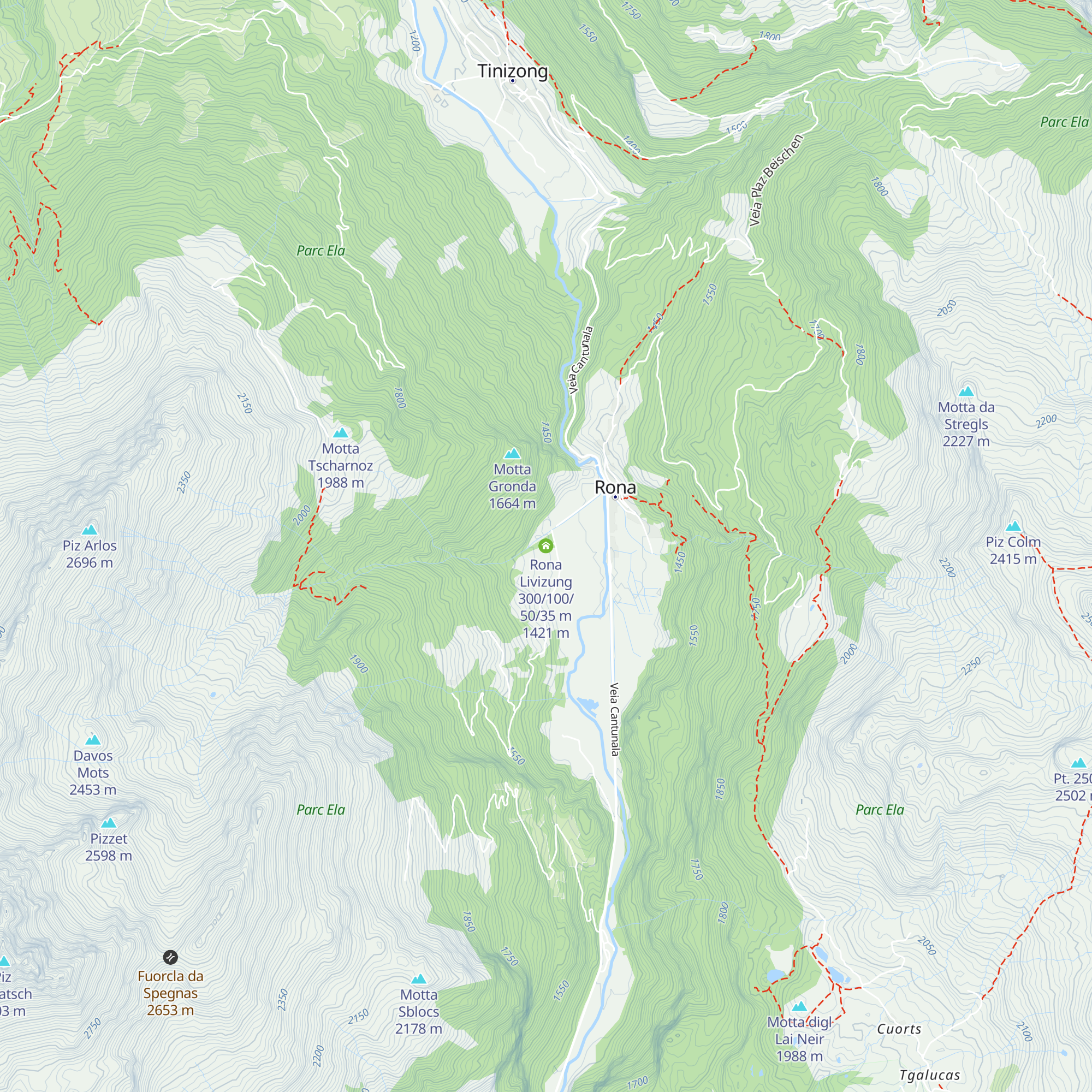 Rona Livizung 300/100/50/35 m map
