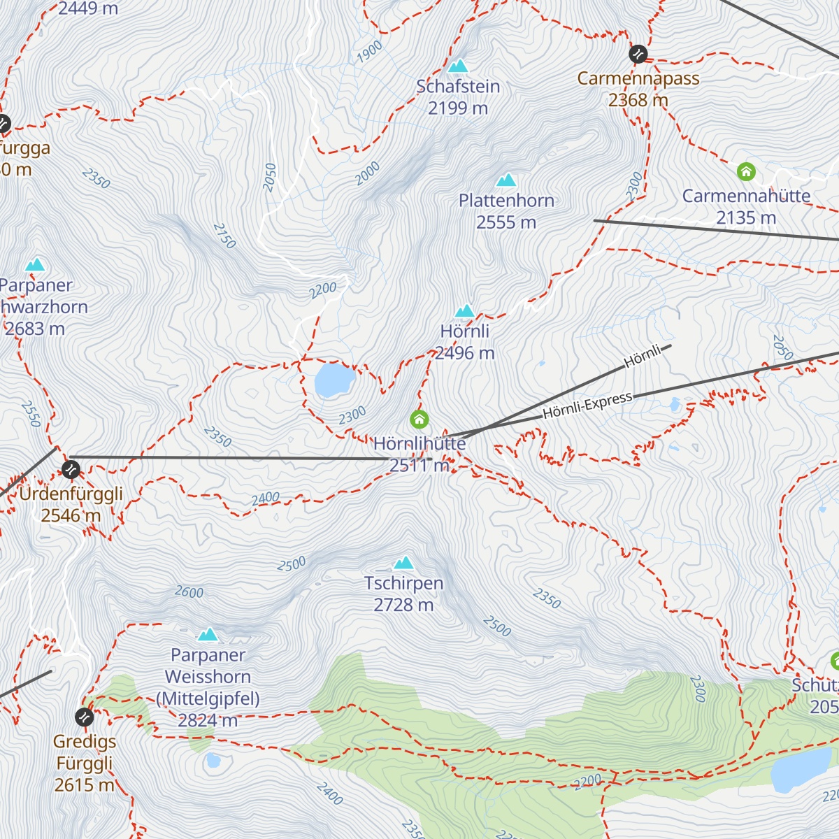 Hörnlihütte map