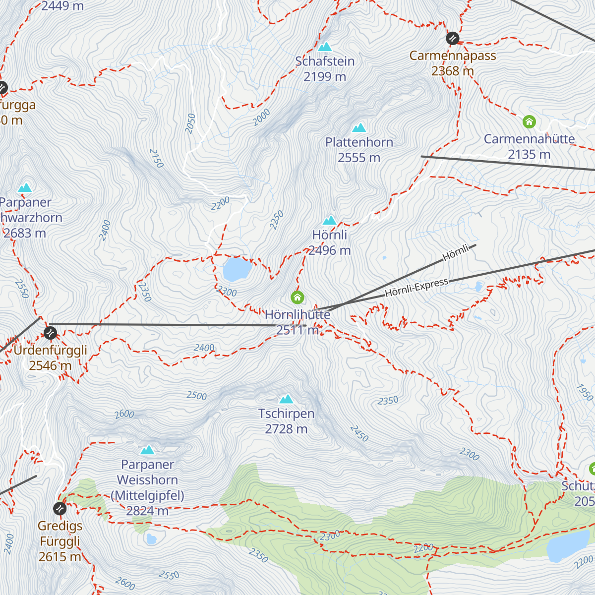 Hörnlihütte map