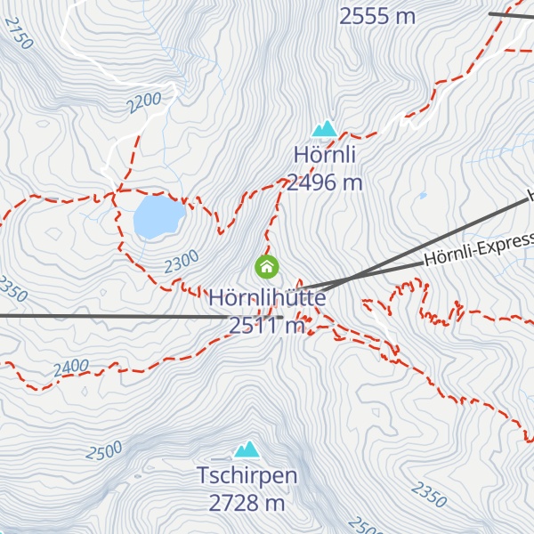 Map of Hörnlihütte