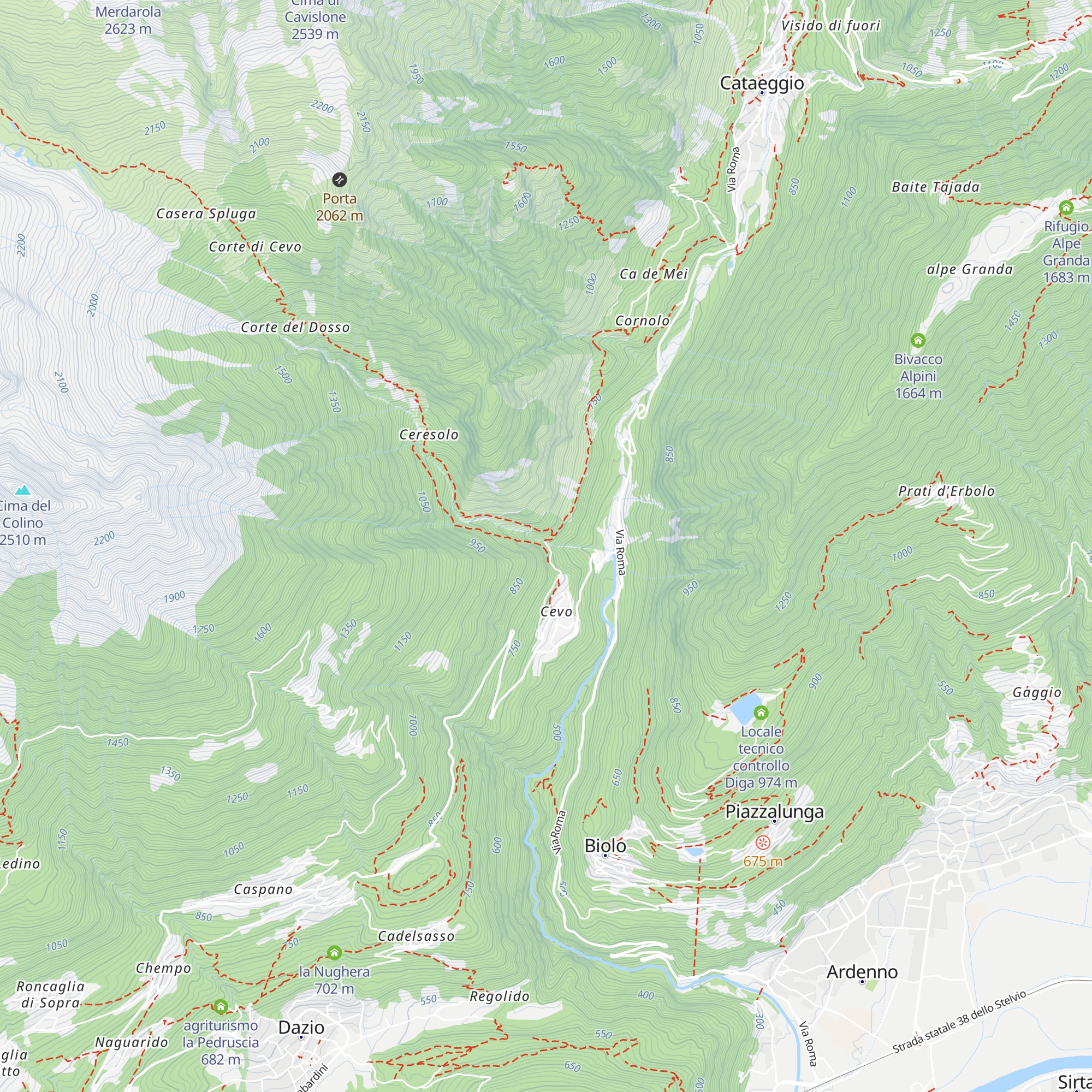 Centraline Cavru map