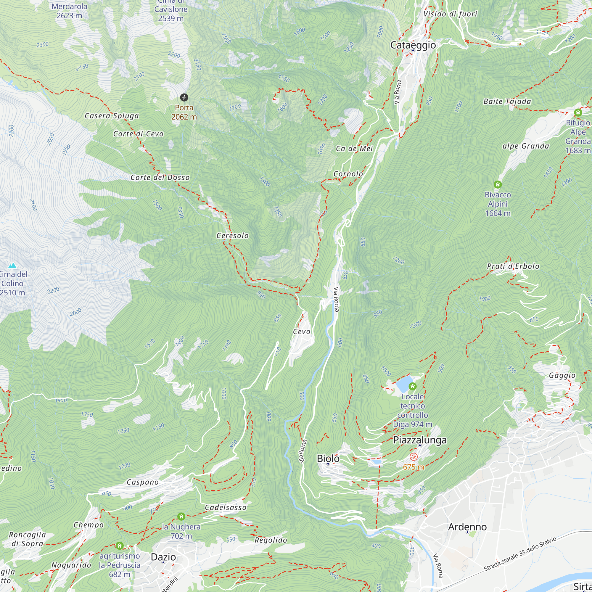 Centraline Cavru map