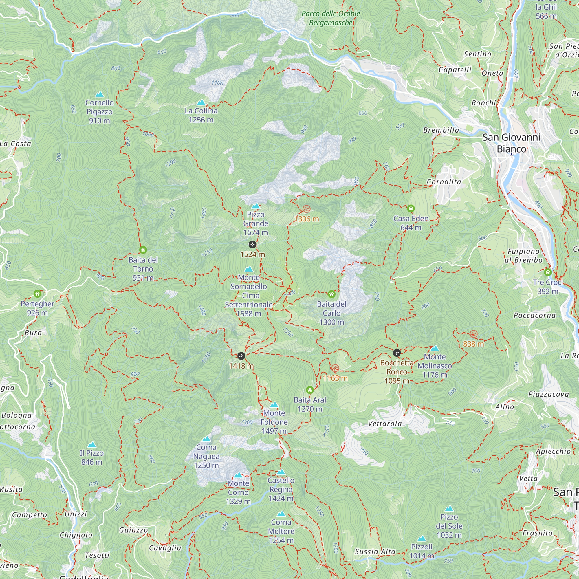 Baita Sornadello map