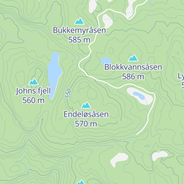 Map of Sølverødseterhøgdene