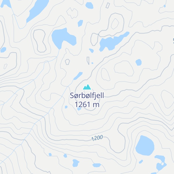 Map of Sørbølfjell