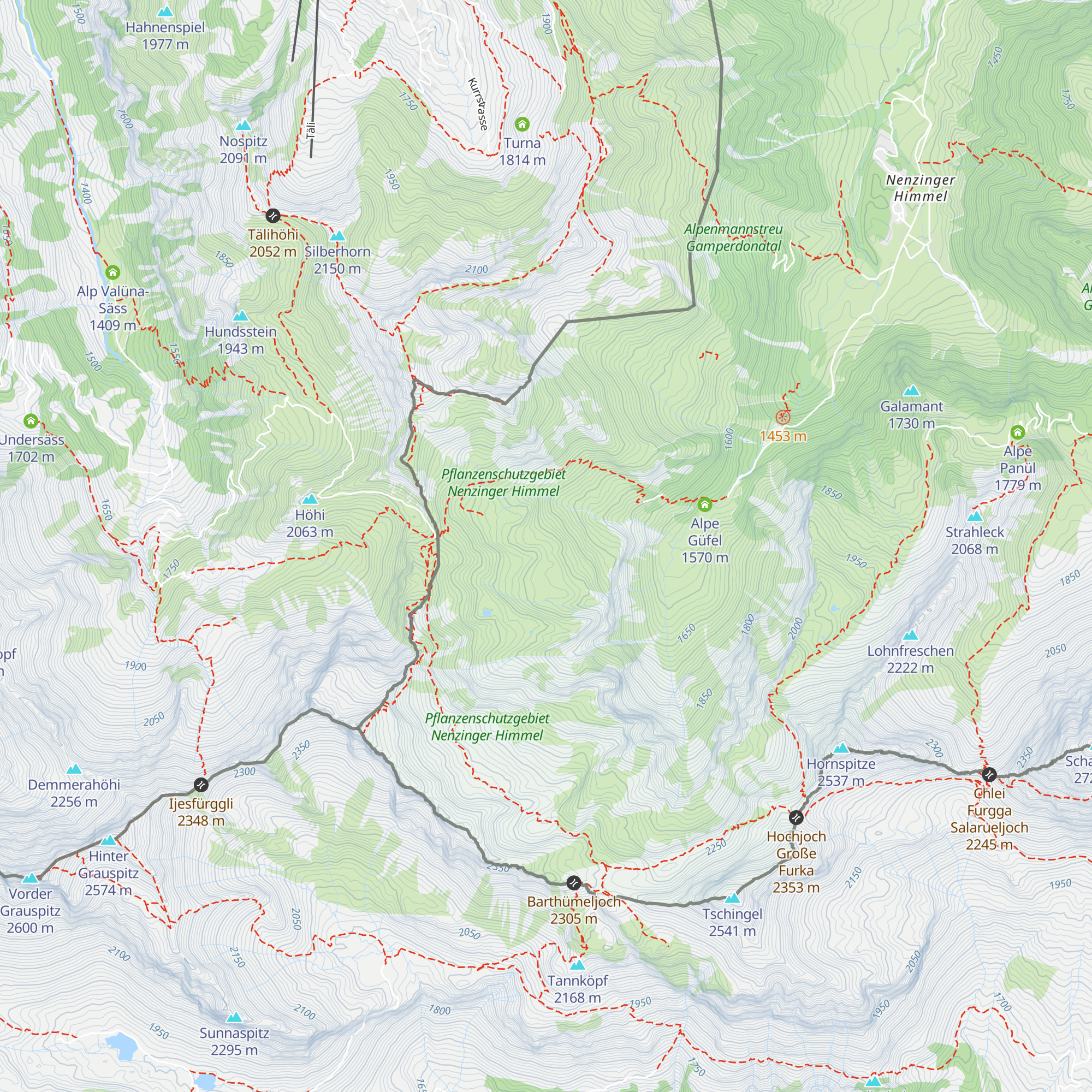 Alpe Vermales map