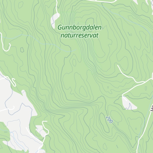 Map of Baugerødåsen