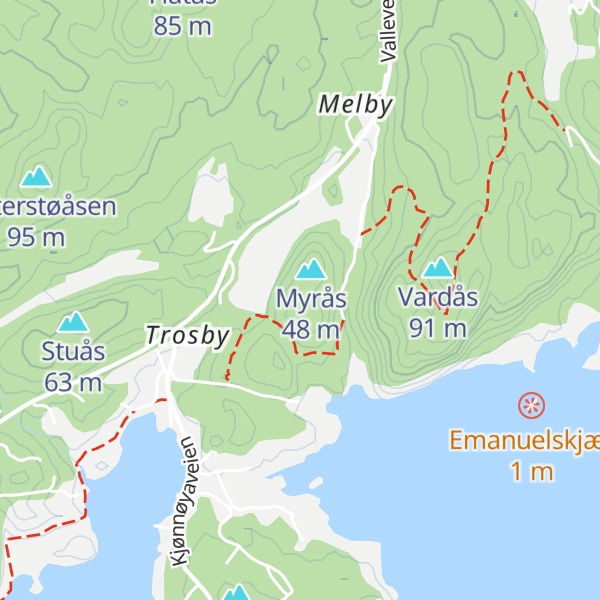 Map of Løkkås
