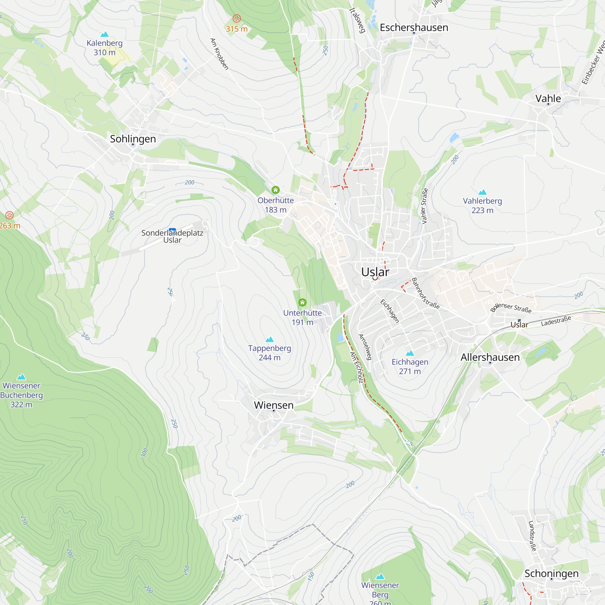 Unterhütte map