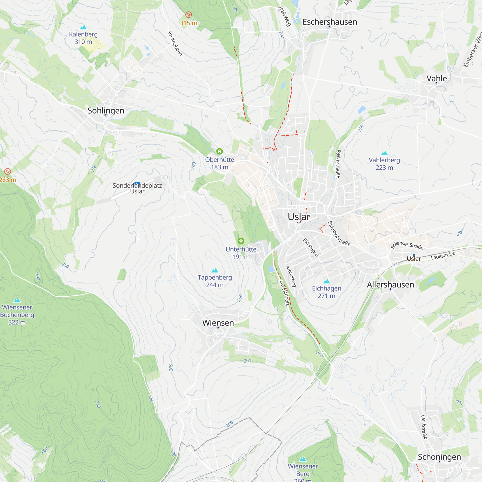 Unterhütte map