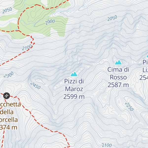 Map of Pizzi di Maroz