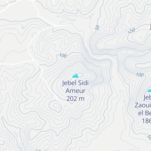 Map of Jebel Sidi Ameur