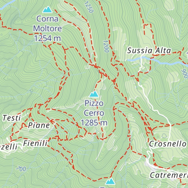 Map of Pizzo Cerro