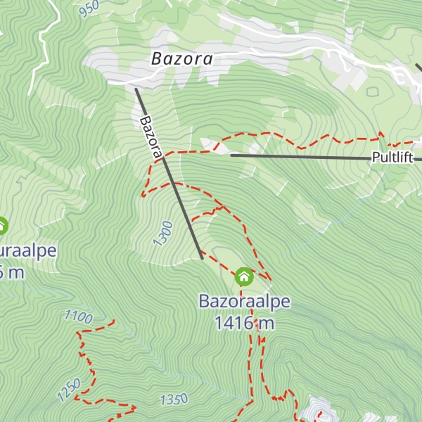 Map of Bazoraschihütte