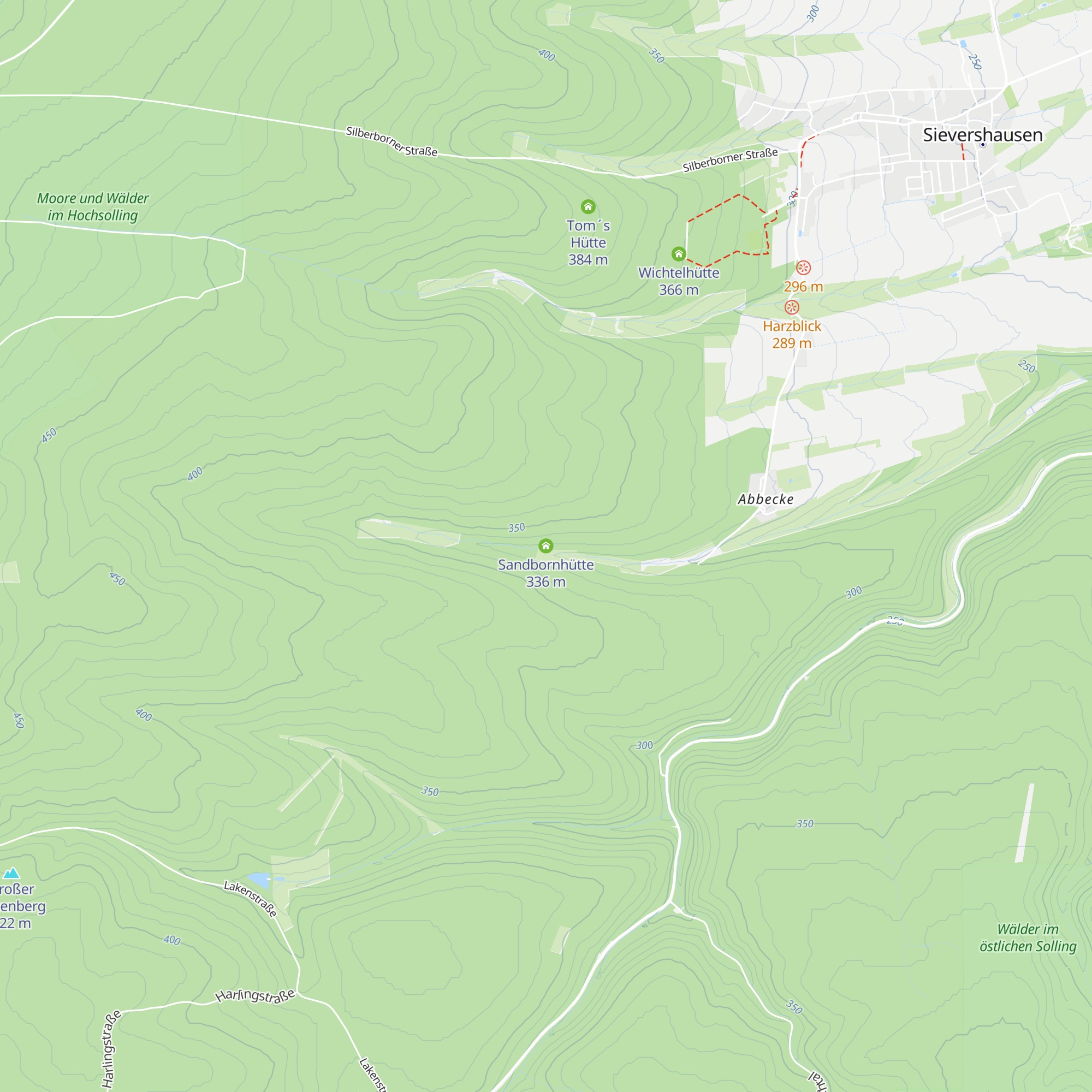 Sandbornhütte map