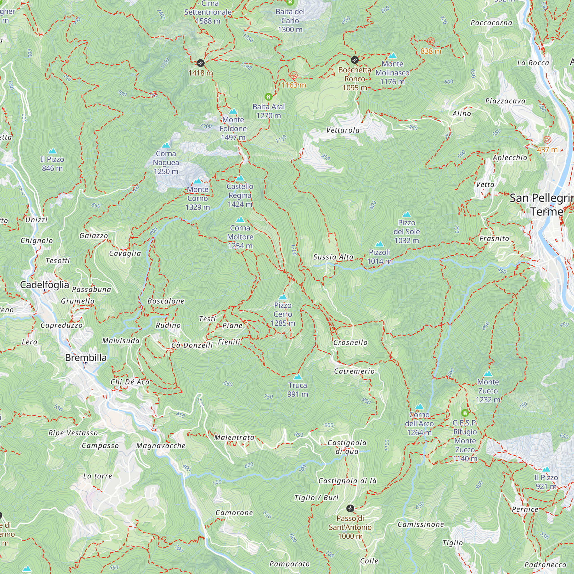 Rifugio Lupi di Brembilla map