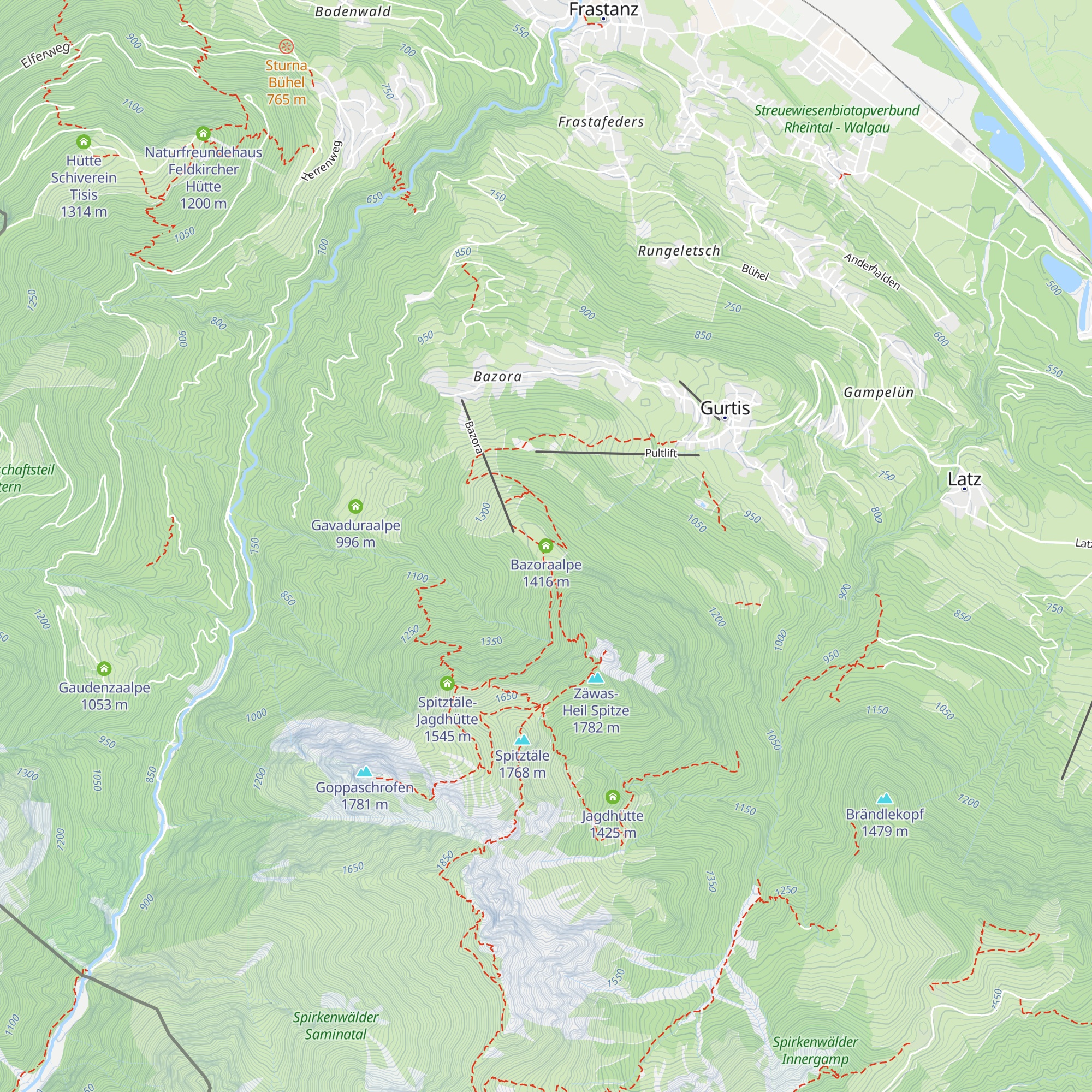 Bazoraalpe map