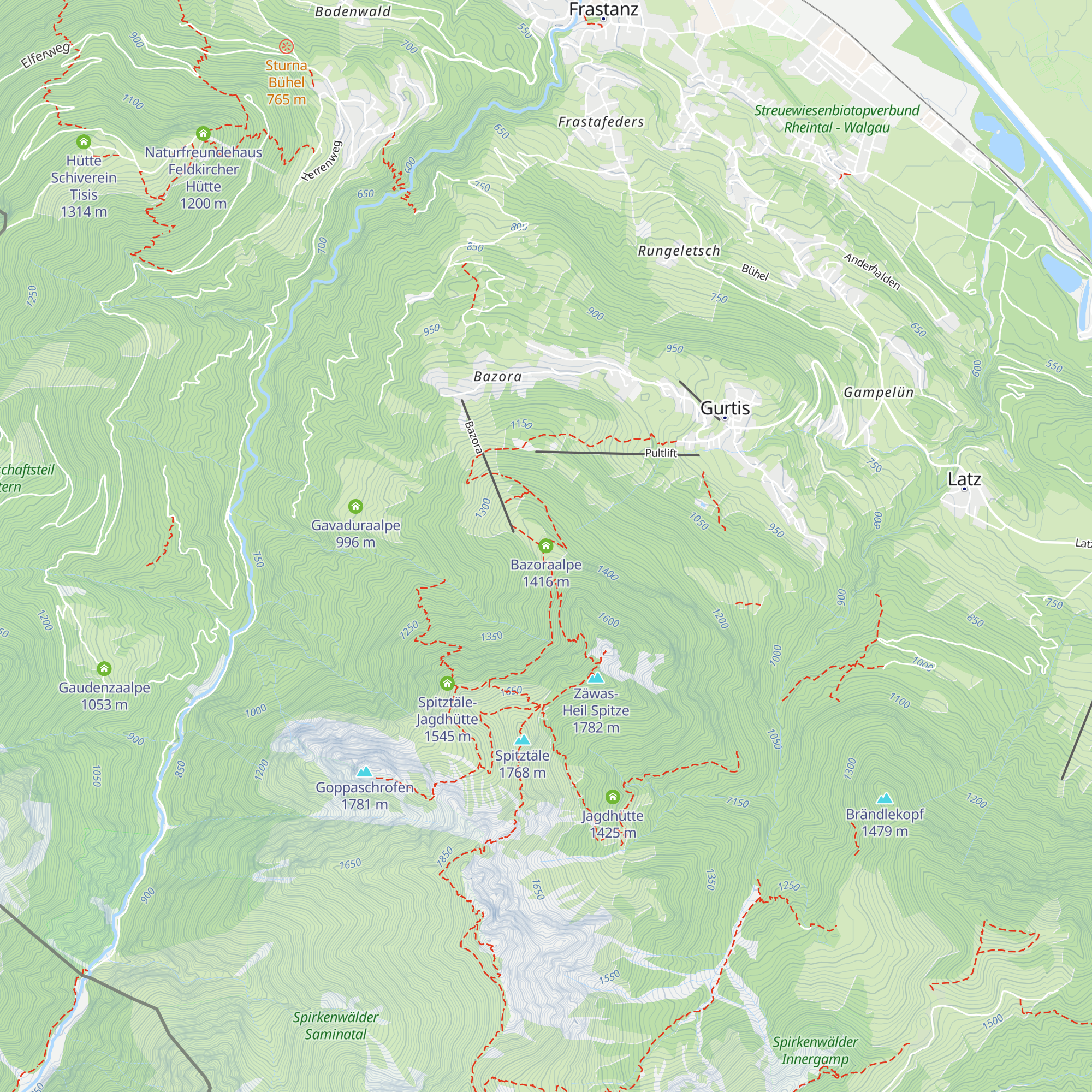 Bazoraalpe map