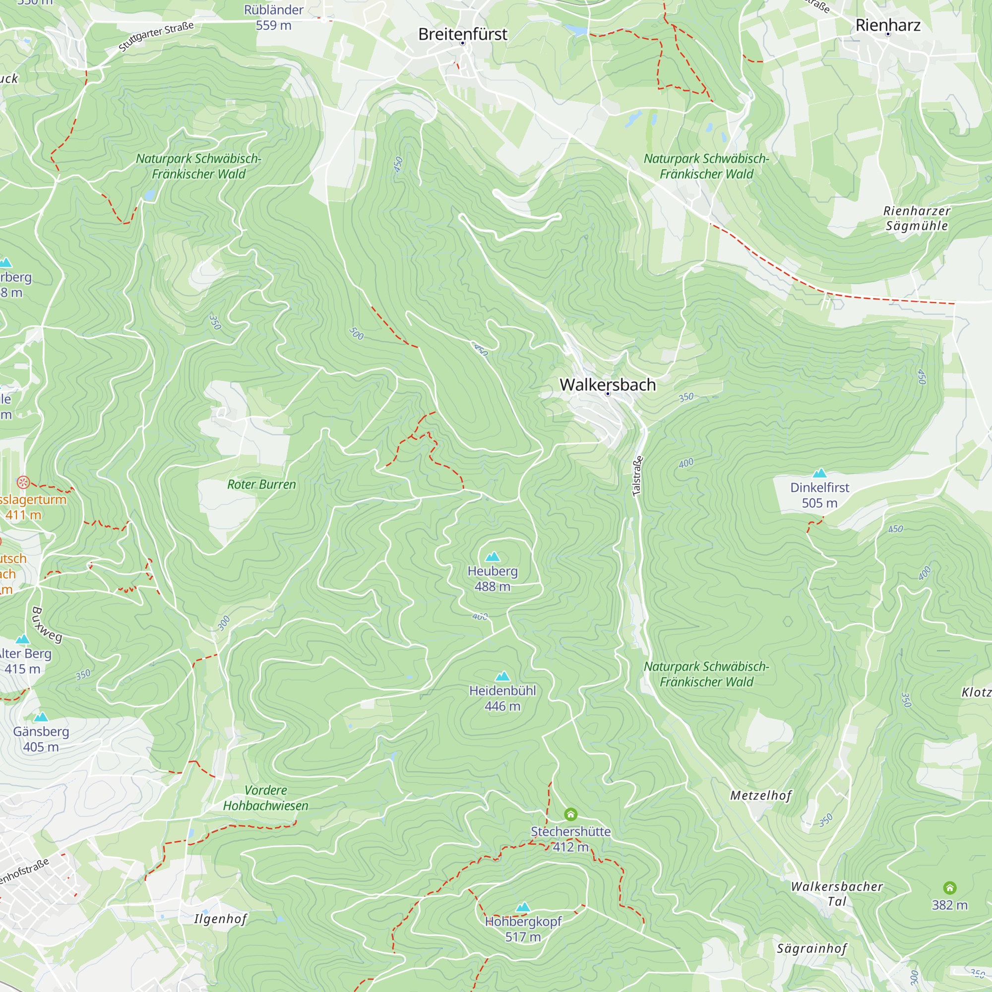 Eberhard-Ludwig-Hütte map