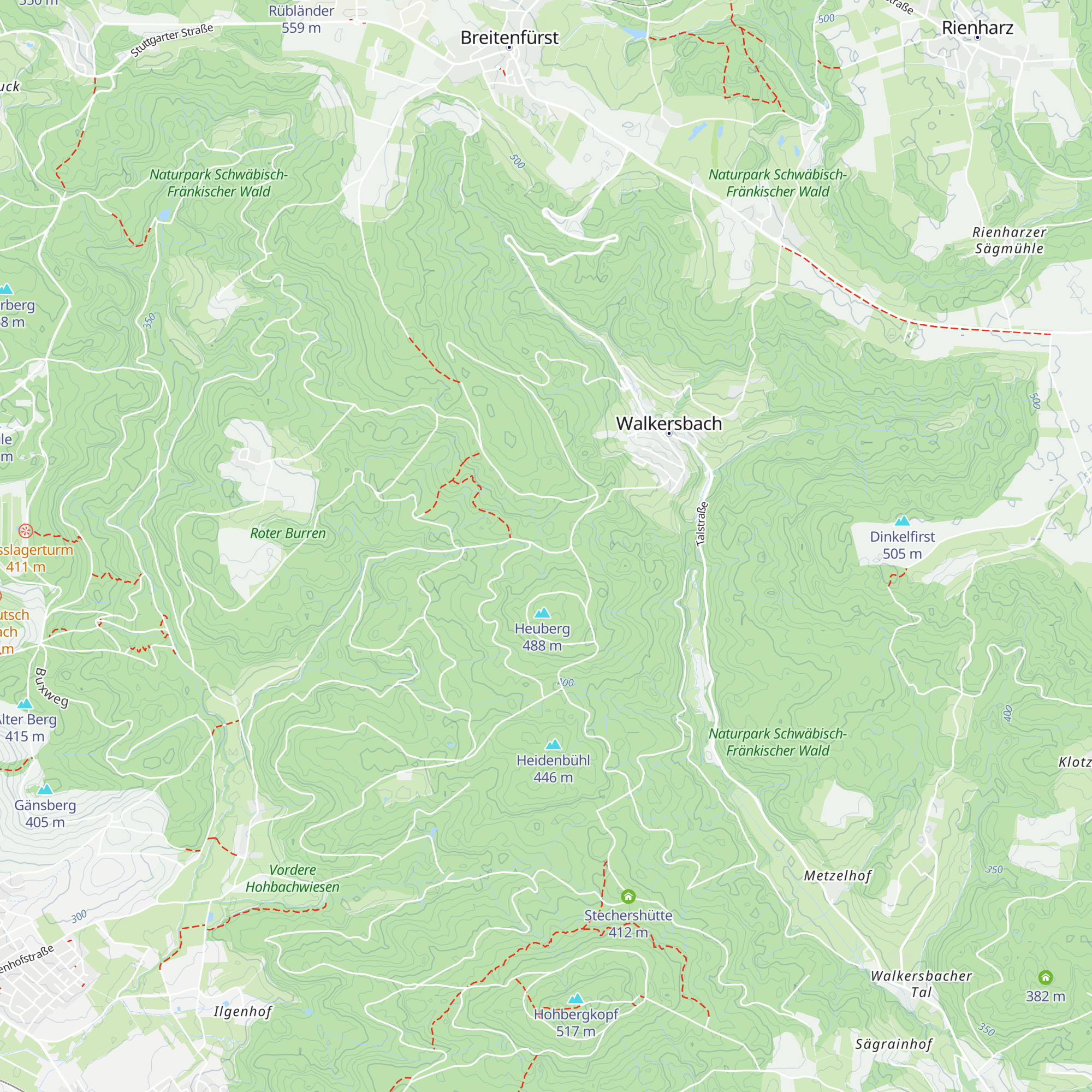 Eberhard-Ludwig-Hütte map