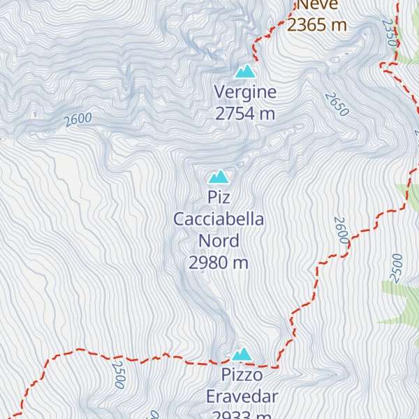 Map of Piz Cacciabella Sud