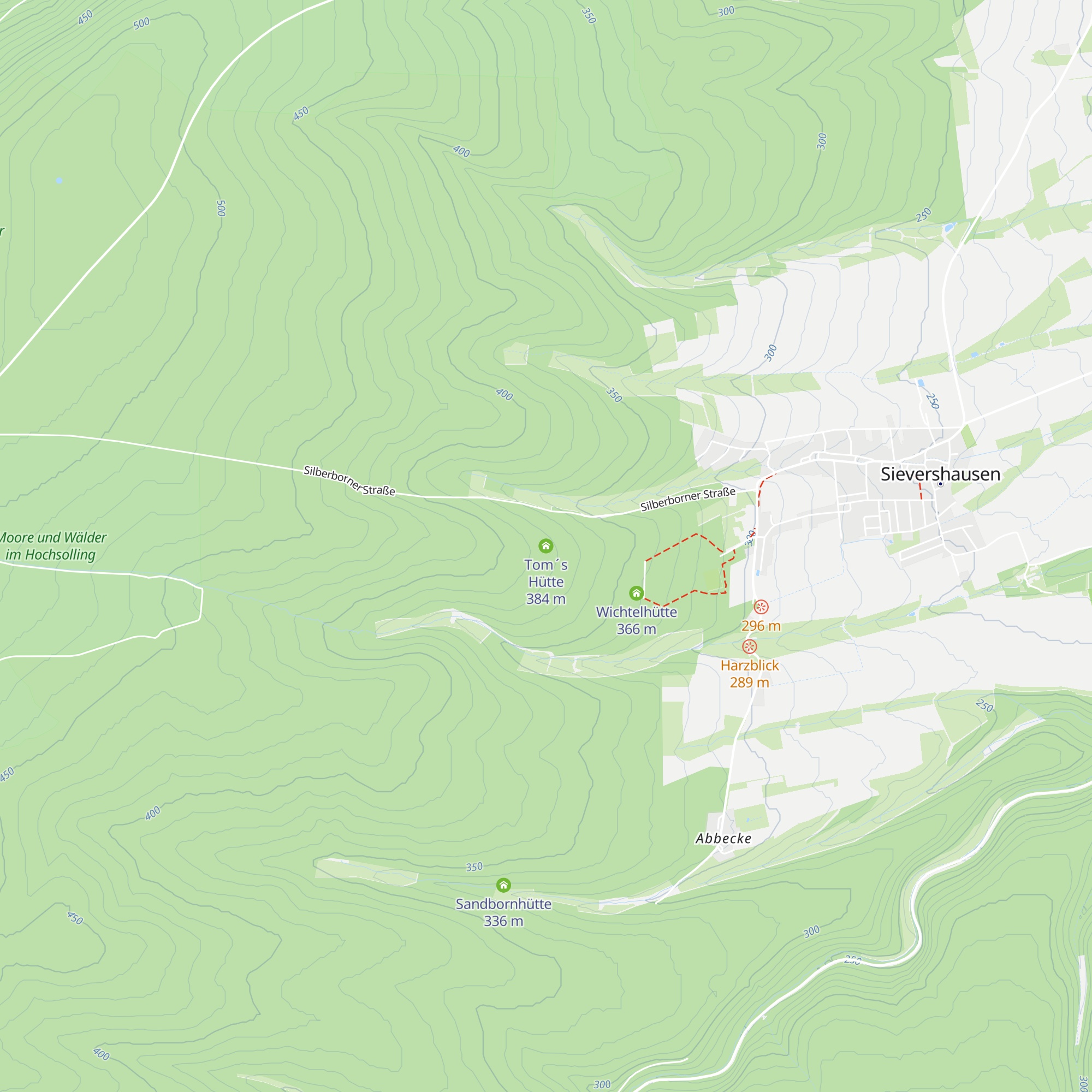 Tom´s Hütte map