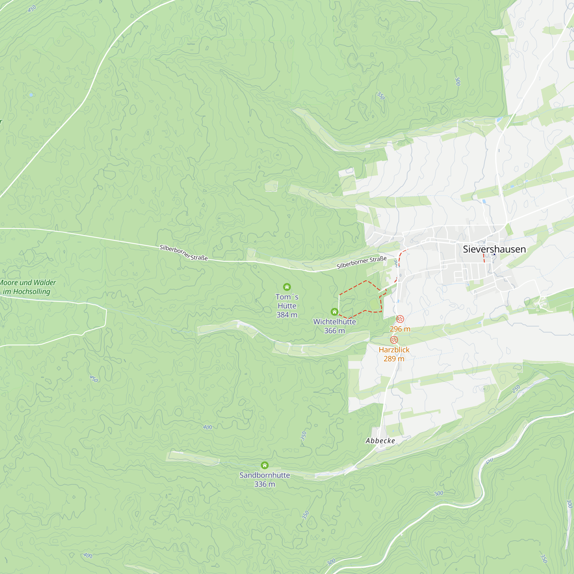 Tom´s Hütte map
