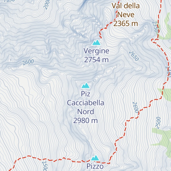 Map of Piz Cacciabella Nord