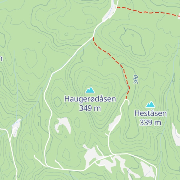 Map of Haugerødåsen