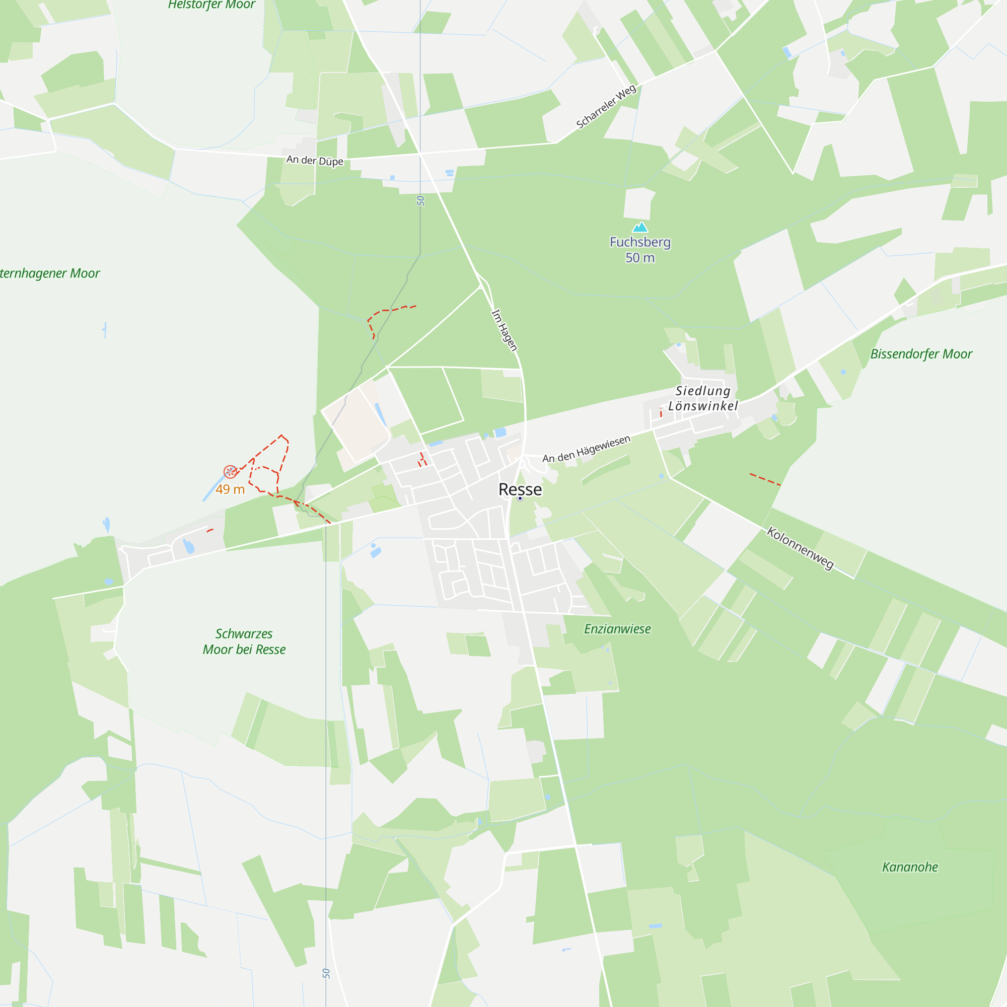 Moorinformationszentrum Wedemark - Resse map